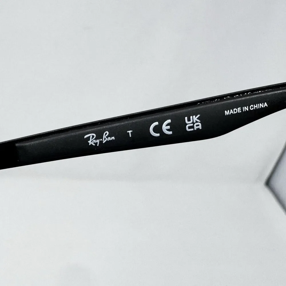 Ray-Ban RB6335 2503 Black Semi-Rimless Eyeglass Frames 54-17-145 Authentic